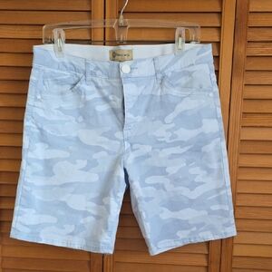 Democracy Sky Blue Patterned Shorts